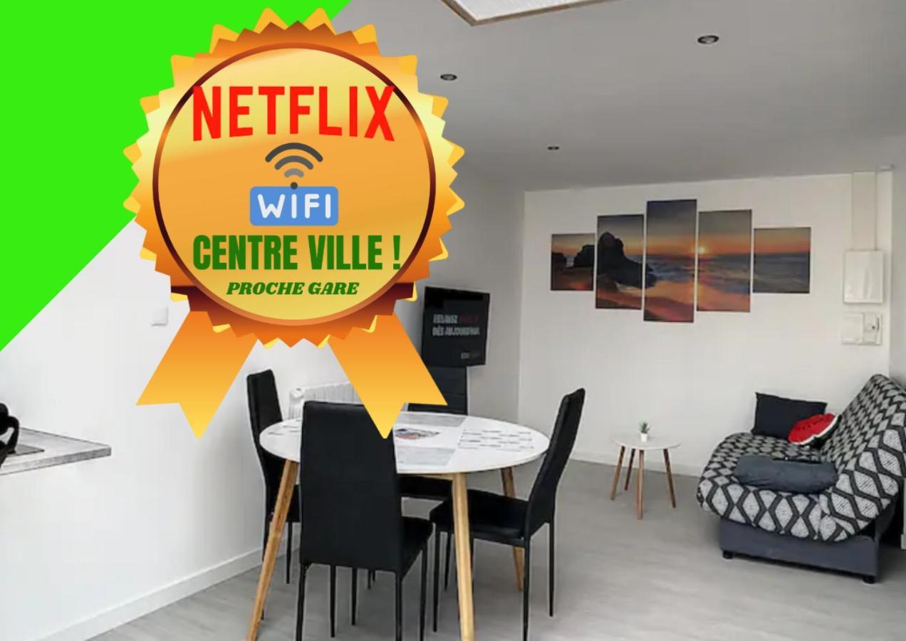 Grand T2 Jardin Wifi Parking Proche Gare Lejlighed Saint-Quentin  Eksteriør billede